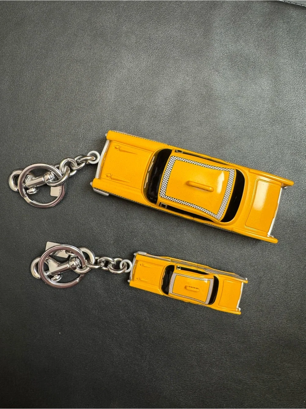 Coach Large Yellow Taxi Bag Charm Keychain
